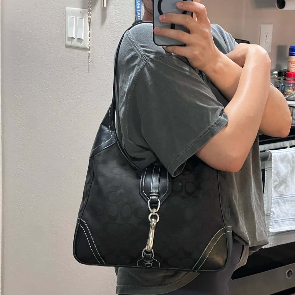 Vintage Coach Hamptons Signature Large Hobo Bag